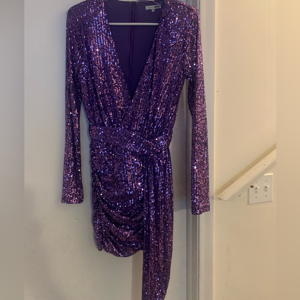 Purple Sequins Dress